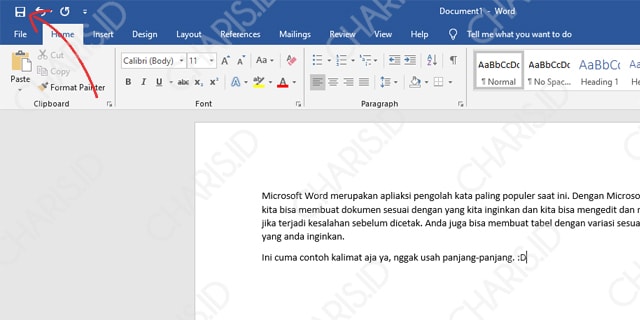 Menyimpan Dokumen Baru
