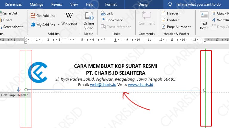 cara membuat kop surat dengan ms word