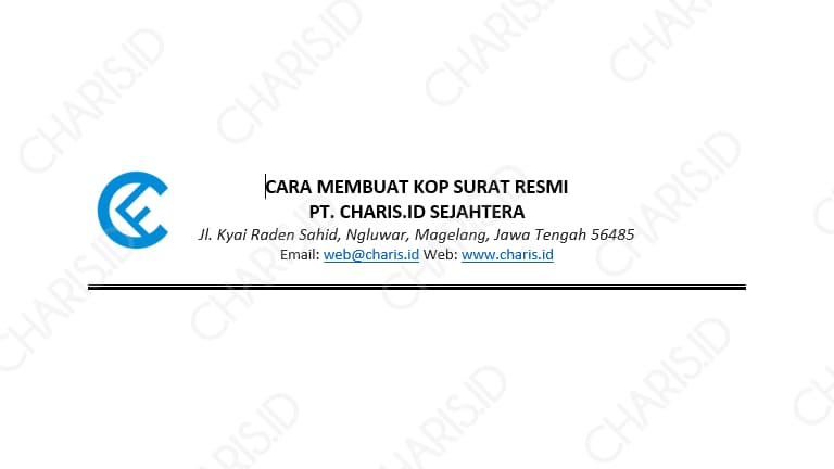 cara membuat kop surat di microsoft word 2007