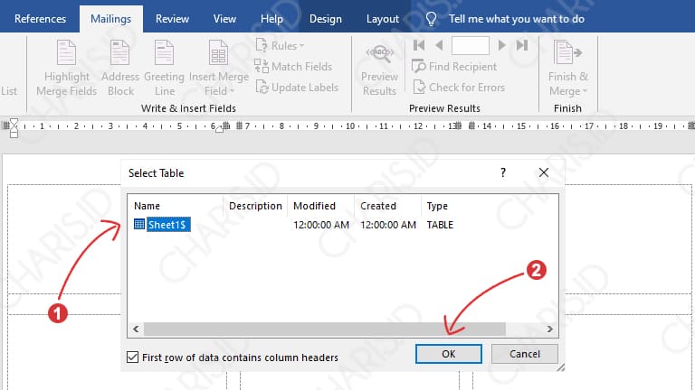 cara membuat label undangan 103 di excel 2007