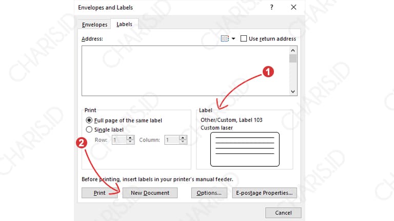 cara membuat label undangan di word 2007