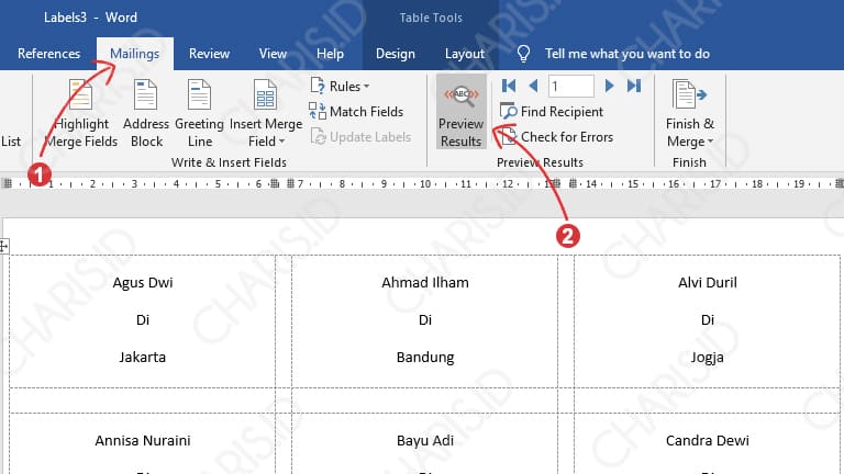 cara membuat label undangan pernikahan