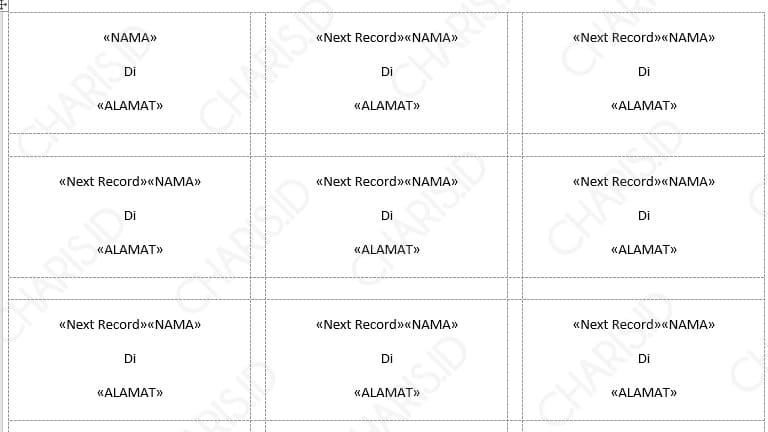 mencetak label undangan