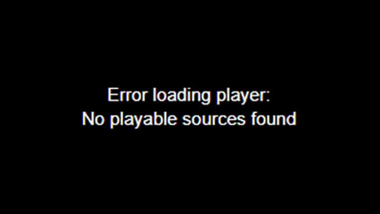 Error Loading Player No Playable Sources Found