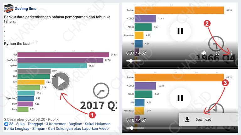 cara download video facebook di android