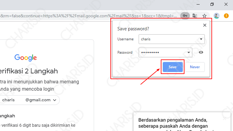 cara melihat kata sandi gmail di android