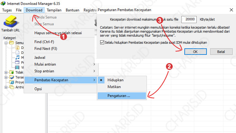 cara mempercepat download idm