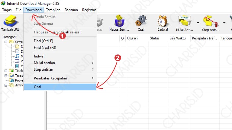 cara mempercepat internet download manager