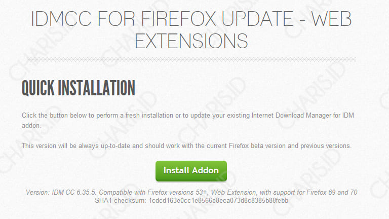 cara mengaktifkan idm di mozilla