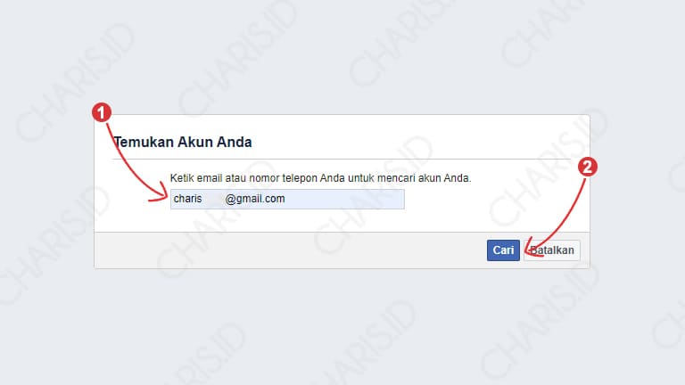 lupa kata sandi facebook dan no hp hilang