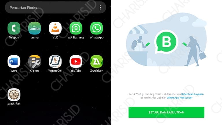 cara membuka whatsapp di dz09