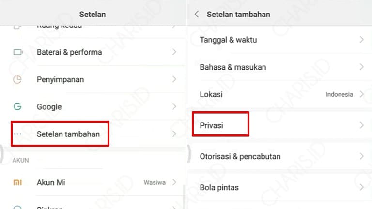 pengaturan keamanan Xiaomi