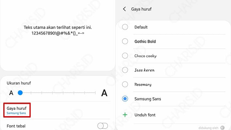 cara ganti font android tanpa root