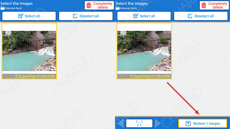 cara mengembalikan foto yang terhapus di galeri