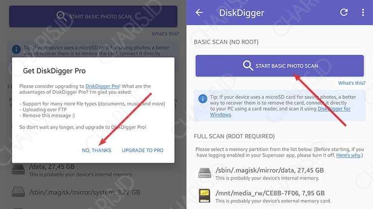 cara mengembalikan foto yang terhapus di memory internal android