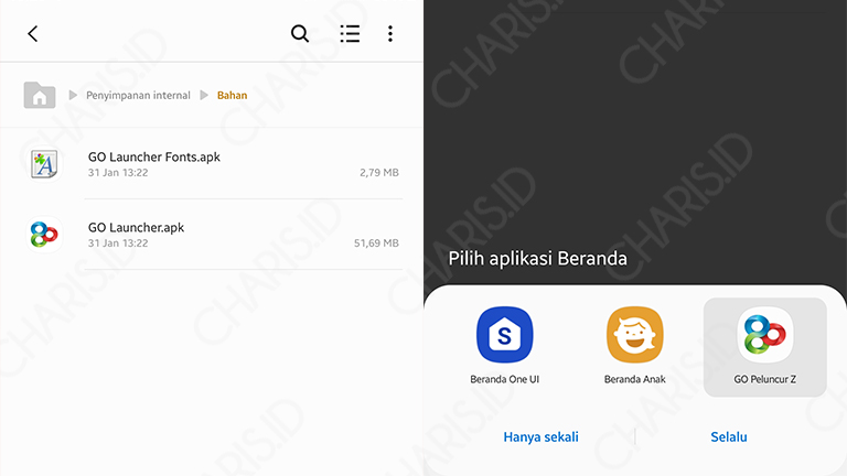 cara mengubah font android