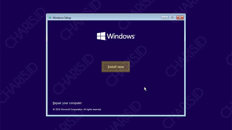 cara instal windows 10