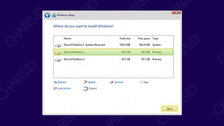 cara install windows 10 dengan flashdisk