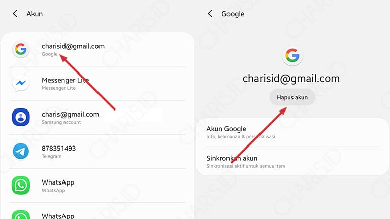 Cara log out akun gmail di android