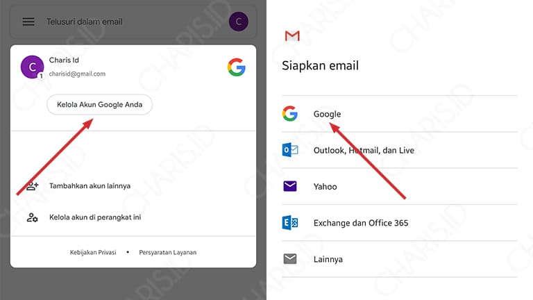 cara logout gmail di hp