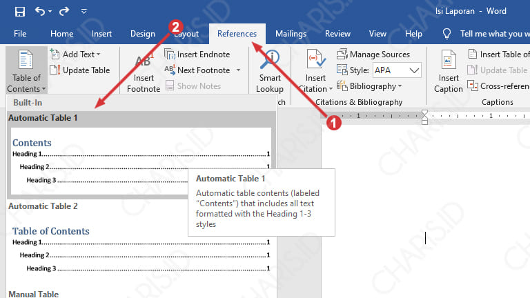 Cara Membuat Daftar Isi Otomatis di Microsoft Word