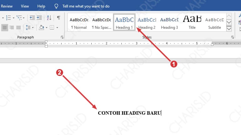 cara membuat daftar isi otomatis di word