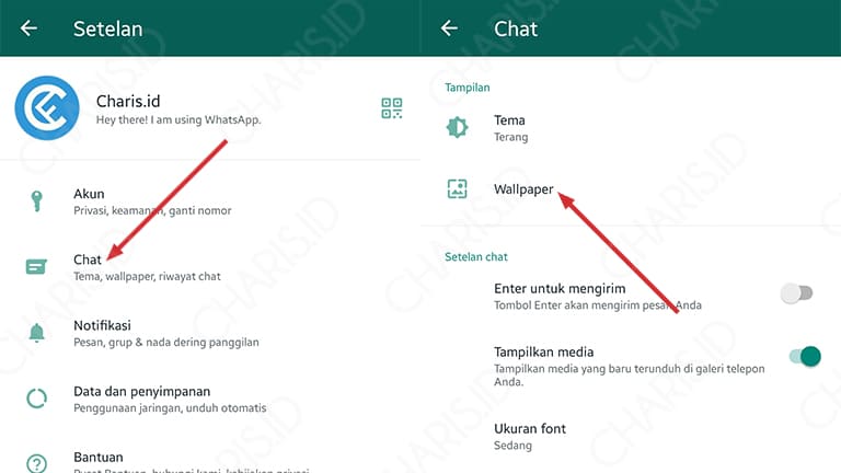 cara mengganti background layar utama whatsapp