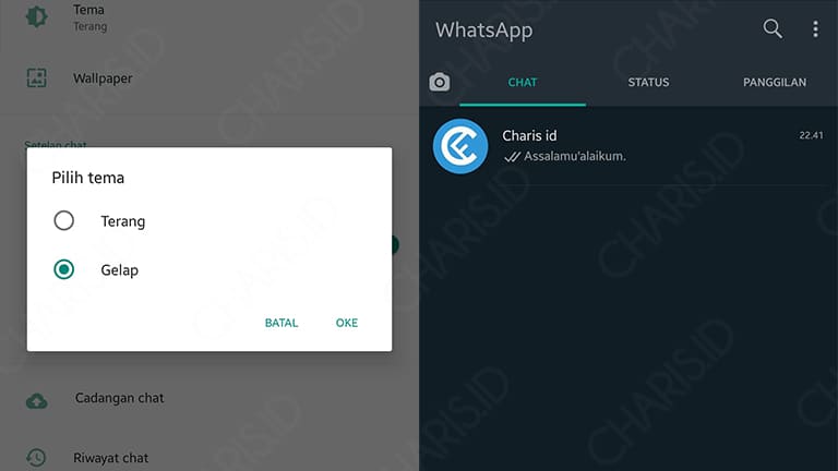 cara mengganti tema whatsapp di hp vivo