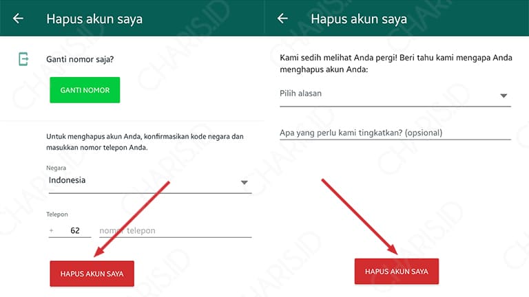 Cara Menghapus Akun Whatsapp melalui PC