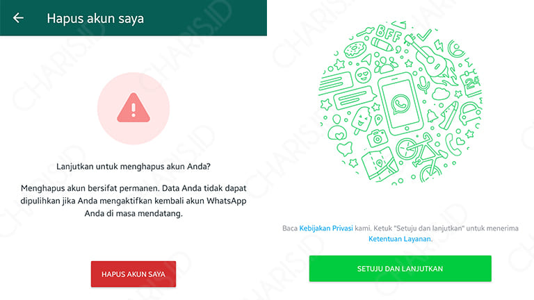 cara menghapus akun whatsapp orang lain