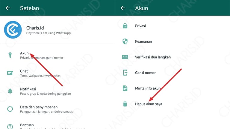 Cara Menghapus Akun Whatsapp