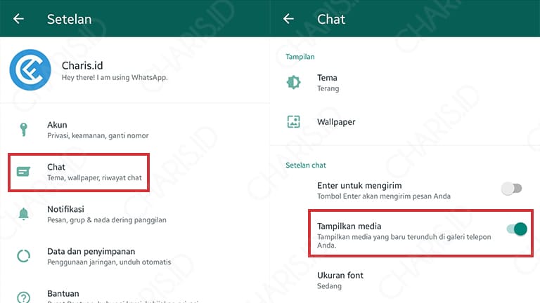 cara menyimpan foto di whatsapp ke galeri