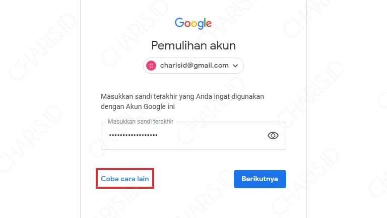 cara reset password gmail