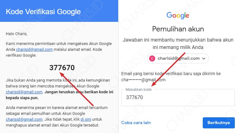 lupa password gmail sendiri