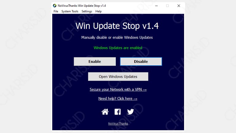 cara mematikan auto update windows 10