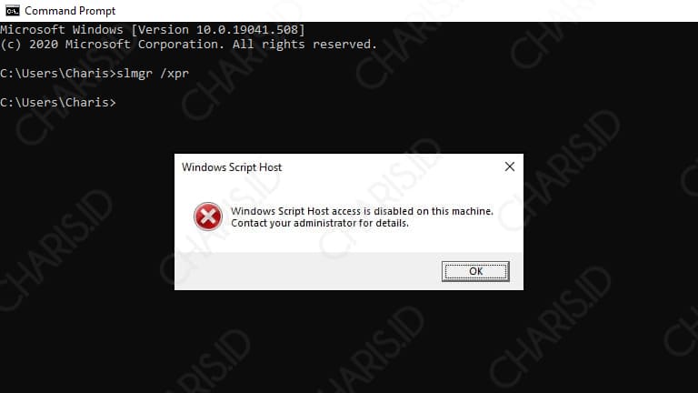 cara mengatasi windows script host