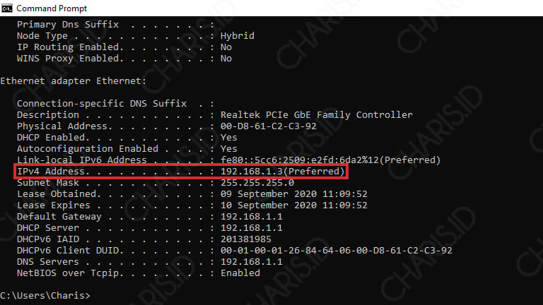 cara mengetahui ip address