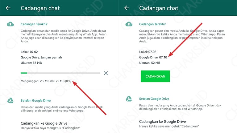 cara mencadangkan chat wa