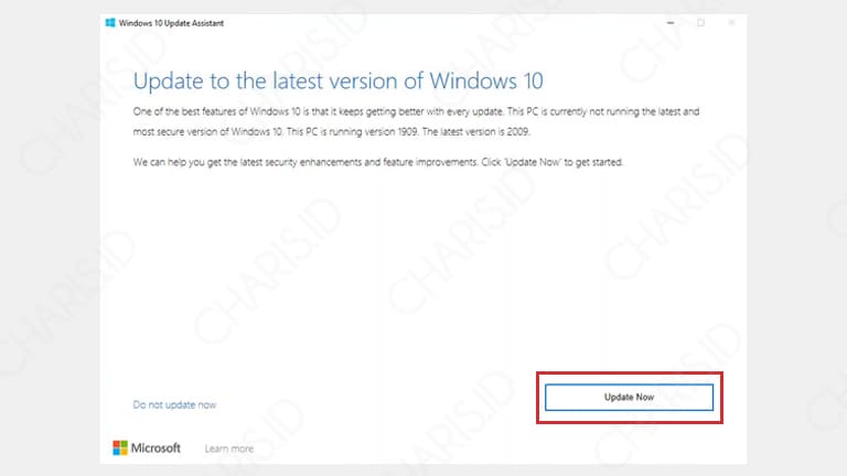 bagaimana cara update windows 10