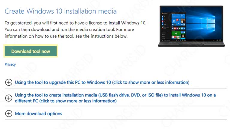 cara install windows 10