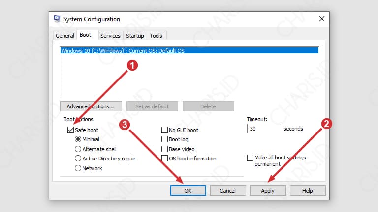 cara masuk safe mode lewat bios windows 10