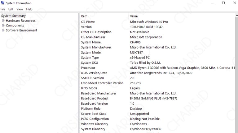 cara melihat spesifikasi laptop asus