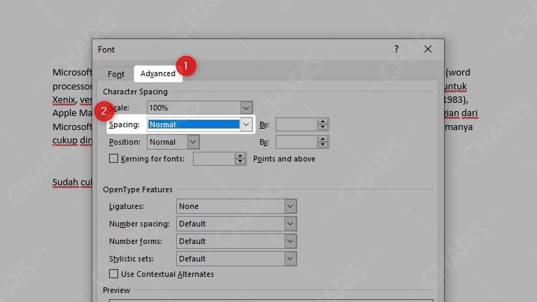 Mengubah Spasi Antar Karakter Ms Word