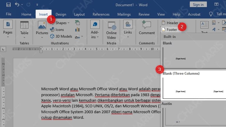 Cara Membuat Header Footer Ms Word