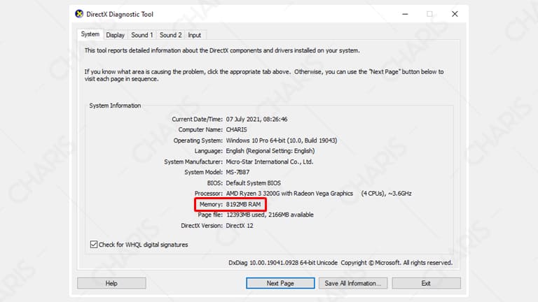 cara cek ram di laptop