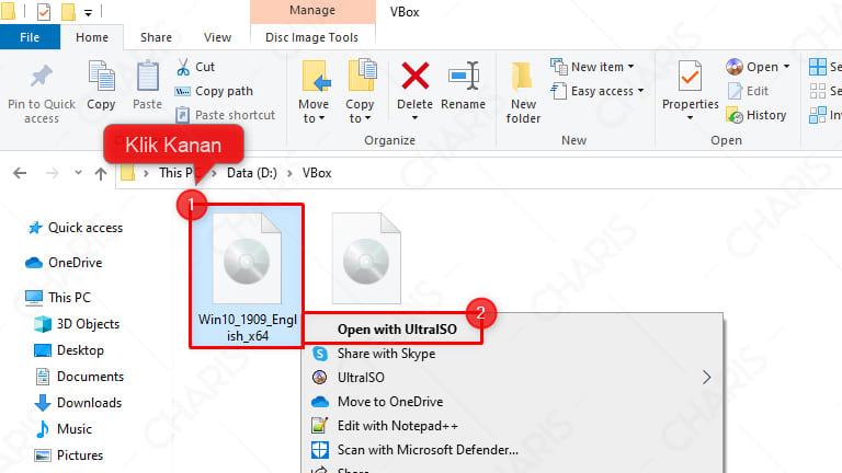 cara membuka file iso dengan ultraiso