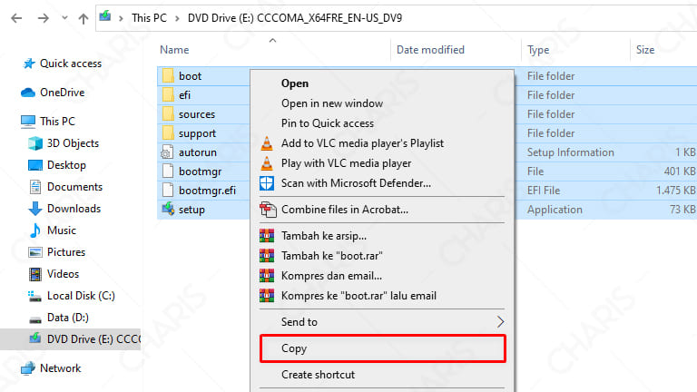 cara membuka file iso tanpa software