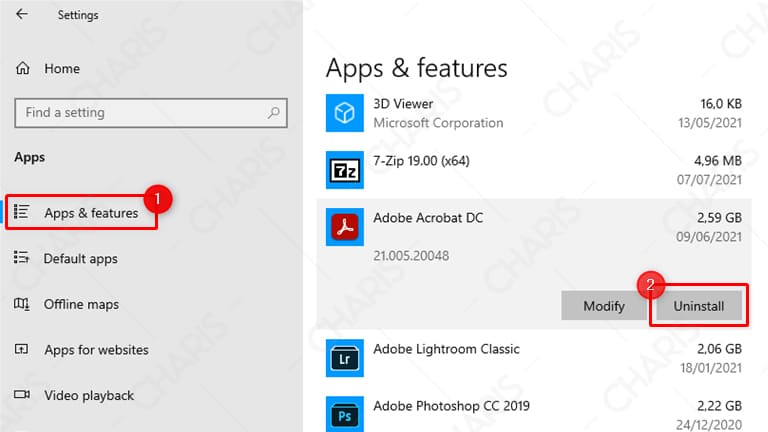 cara meng uninstall aplikasi di laptop windows 10