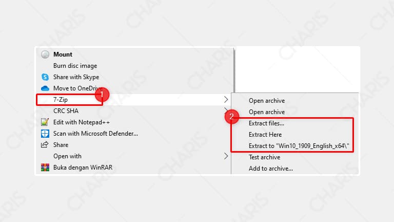 cara mudah membuka file iso