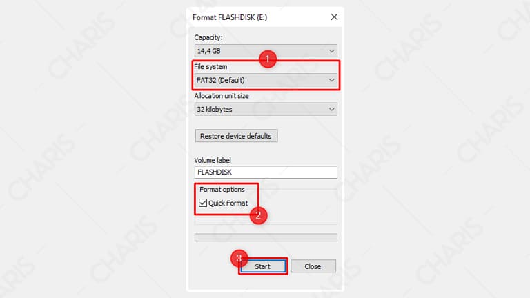 memperbaiki flashdisk raw